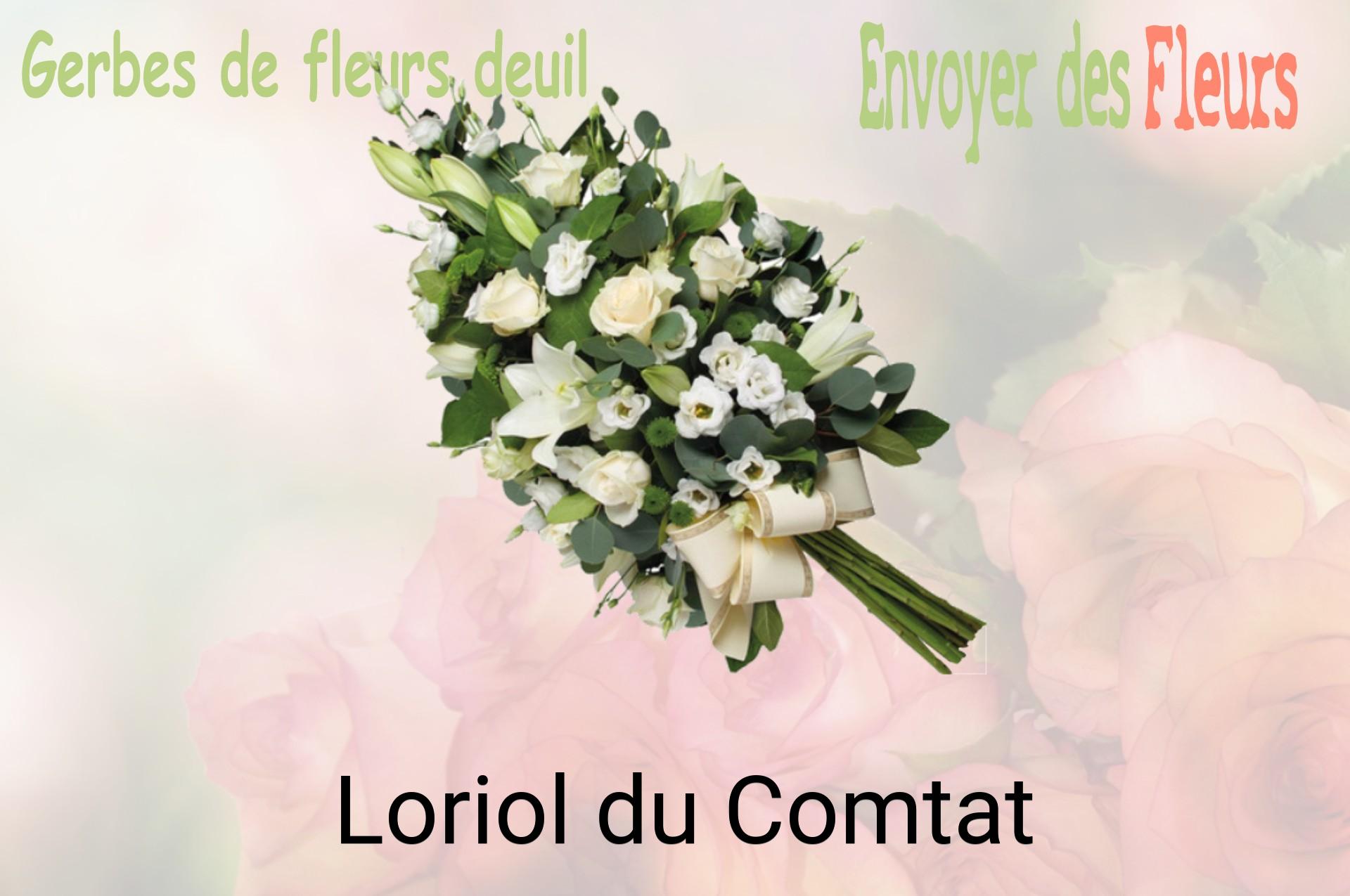 Gerbe de fleurs de deuil livrée à Loriol-du-Comtat